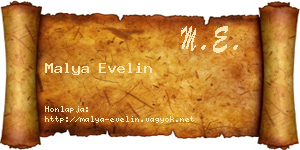 Malya Evelin névjegykártya